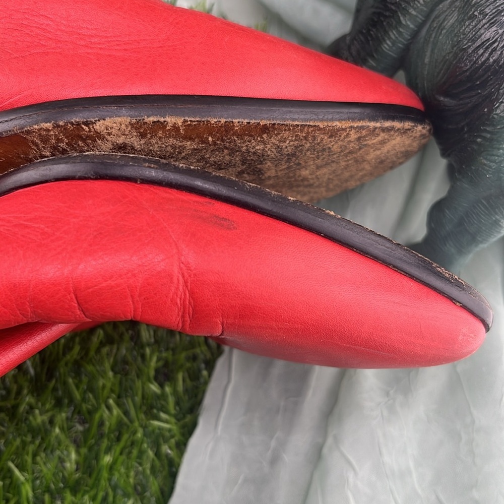 Vintage Silvano for Nilo Red Leather Ankle Boots | Women’s 7B - Picture 12 of 14